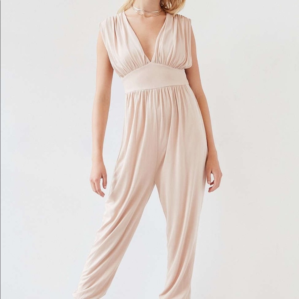 Silence + noise blush jumpsuit